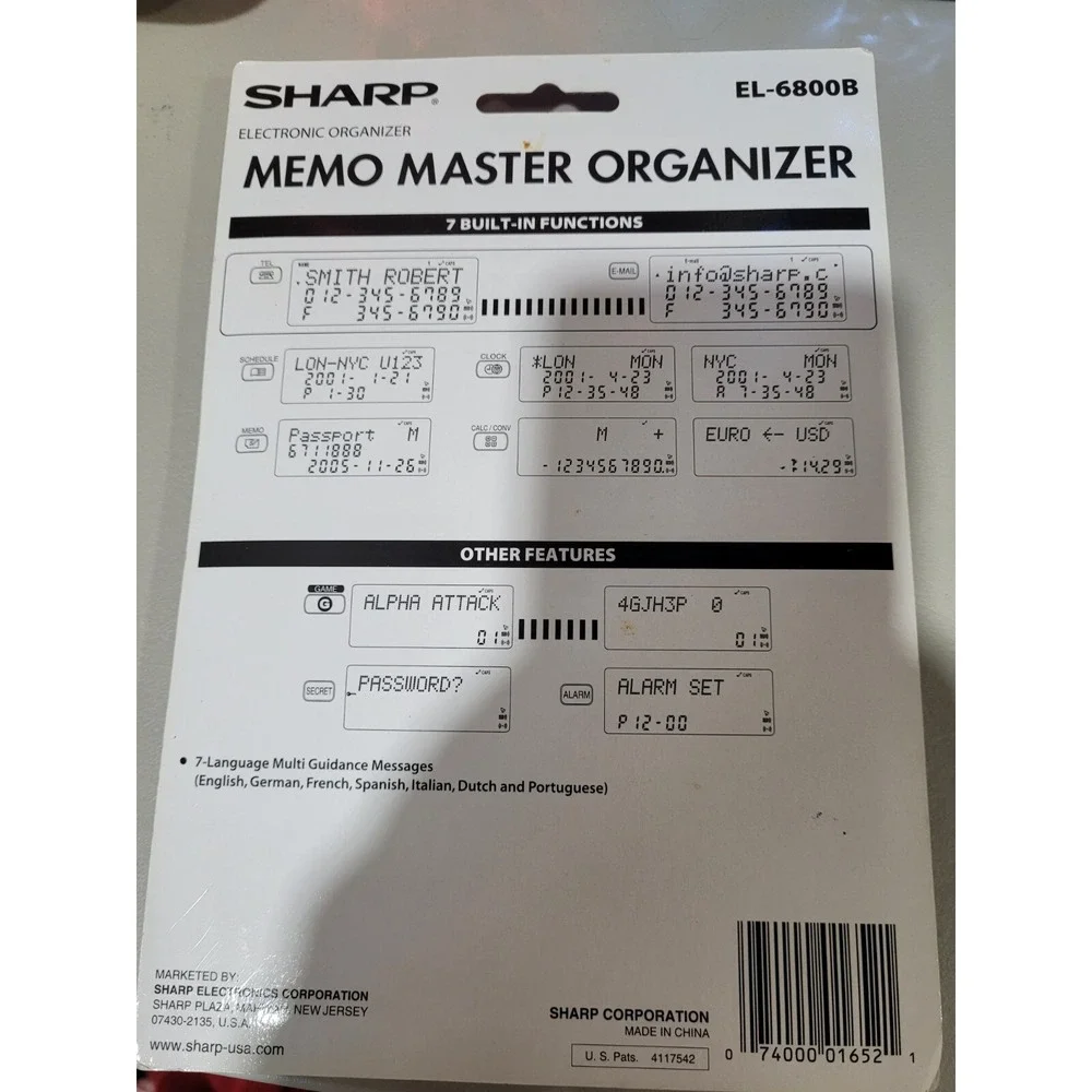 NIP Memo Master Organizer Large 34 KB Memory 3 Line Display